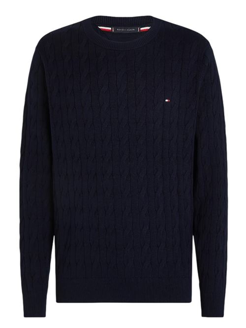 classic cotton cable crew neck Tommy Hilfiger | MW0MW33132DW5.DW5